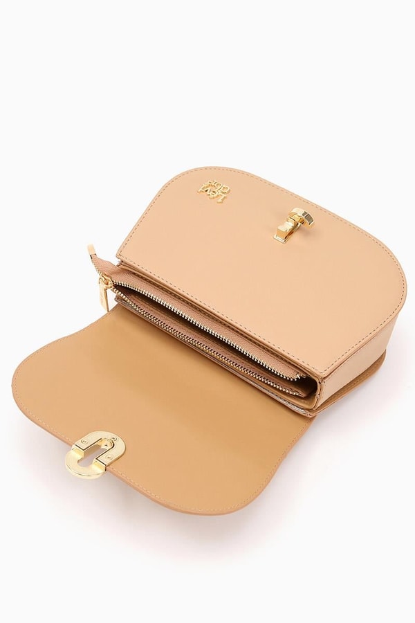 LevidorLevidor Nude Zircir Askılı Çevirme Kilitli Omuz Çantası