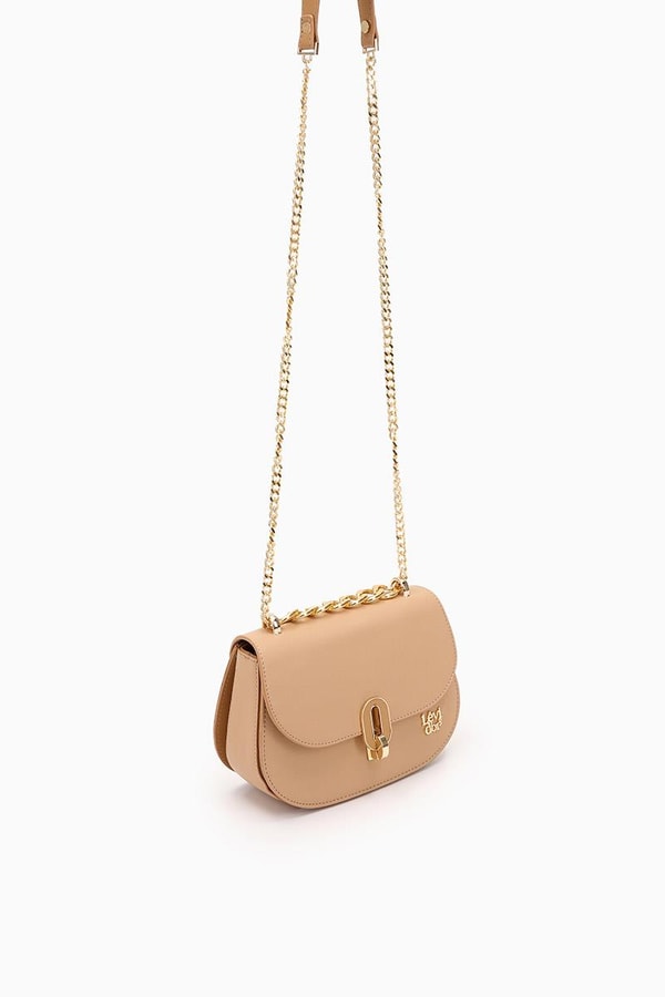 LevidorLevidor Nude Zircir Askılı Çevirme Kilitli Omuz Çantası