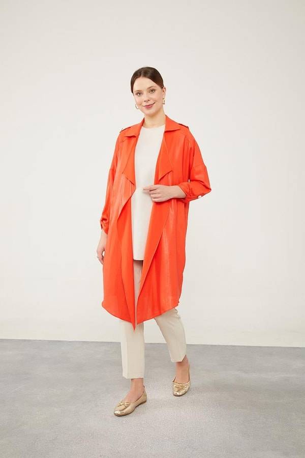 LevidorLevidor Oranj Apolet Detaylı Kısa Kap