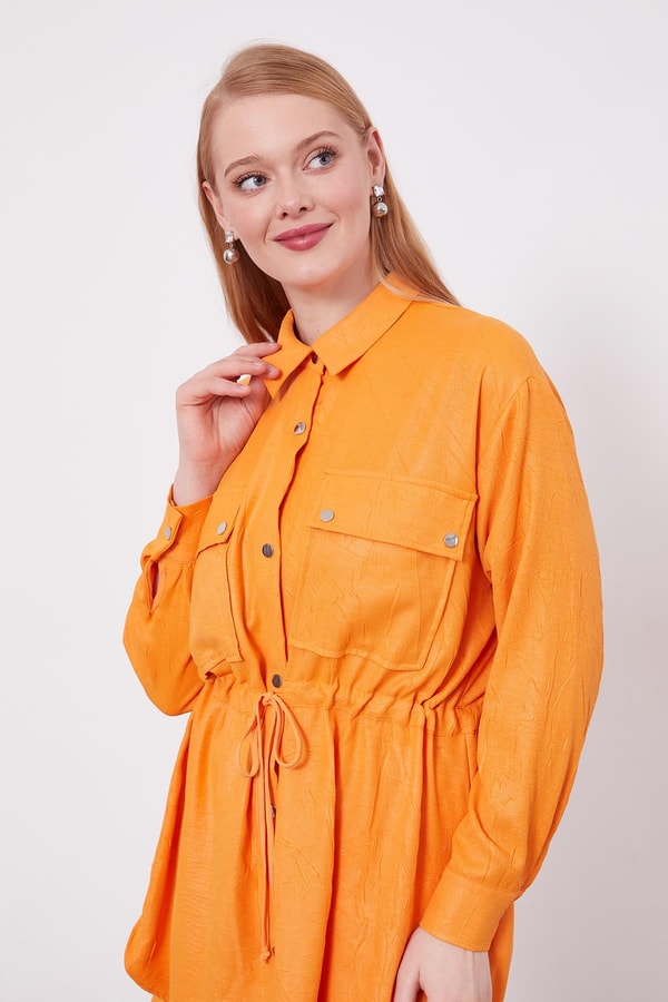 LevidorLevidor Oranj Beli Büzgülü Pantolonlu Spor Takım