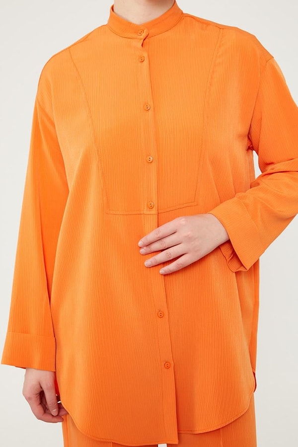 LevidorLevidor Oranj Hakim Yaka Piliseli Kumaş İkili Takım