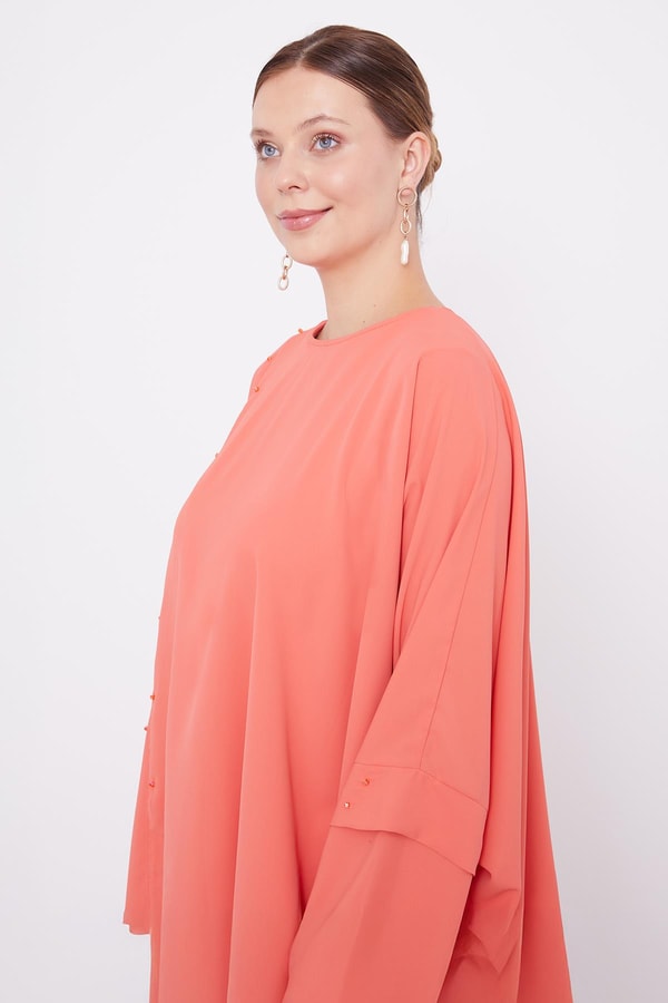 LevidorLevidor Oranj Taş İşlemeli Tunik Takım