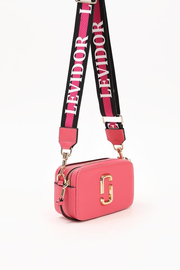 LevidorLevidor Pembe Çift Bölmeli Kalın Askılı Omuz Çantası