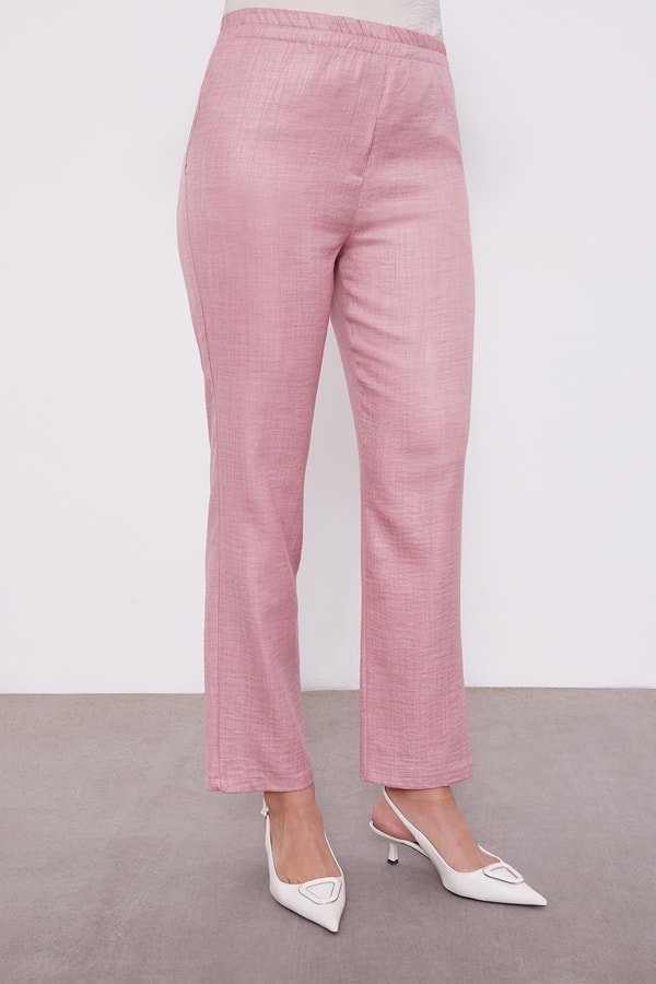 LevidorLevidor Pembe Taş İşlemeli Melanj Gömlek İkili Takım