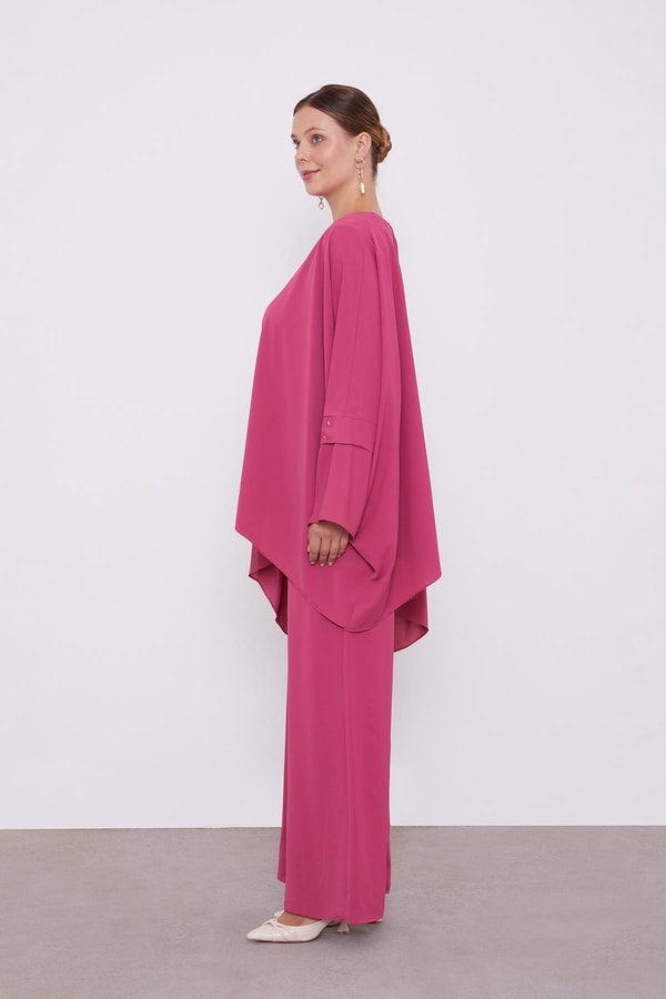 LevidorLevidor Pembe Taş İşlemeli Tunik Takım
