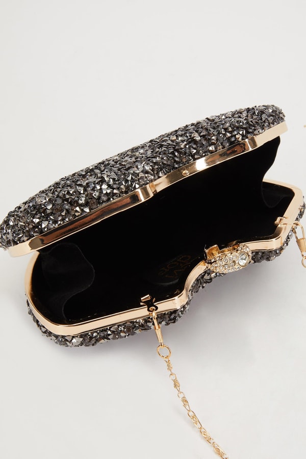 LevidorLevidor Platin Metal Askılı Abiye Çanta