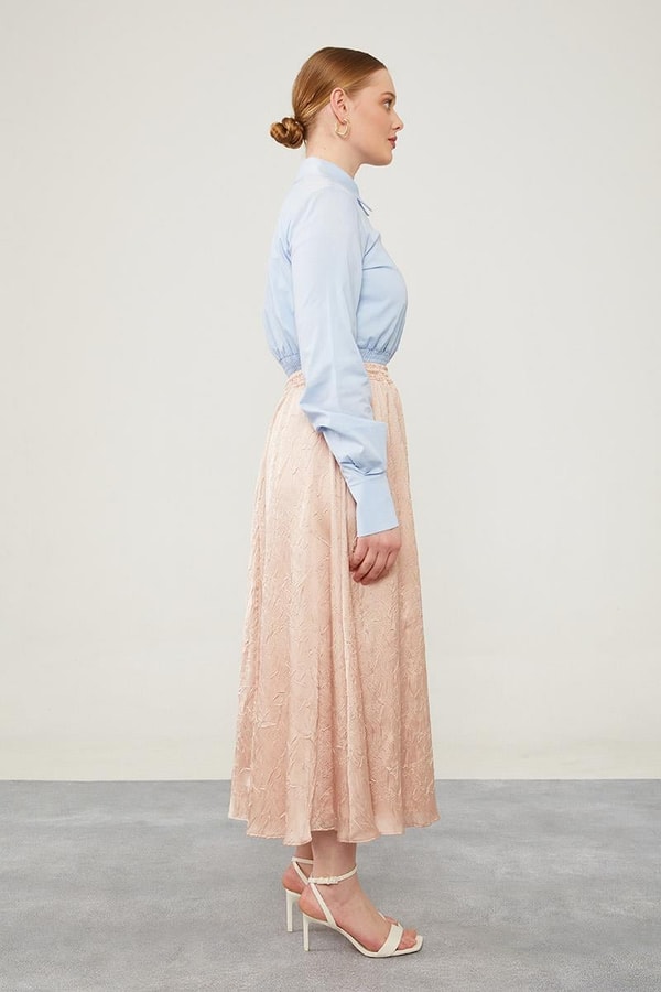 LevidorLevidor Pudra Beli Lastikli Saten Etek