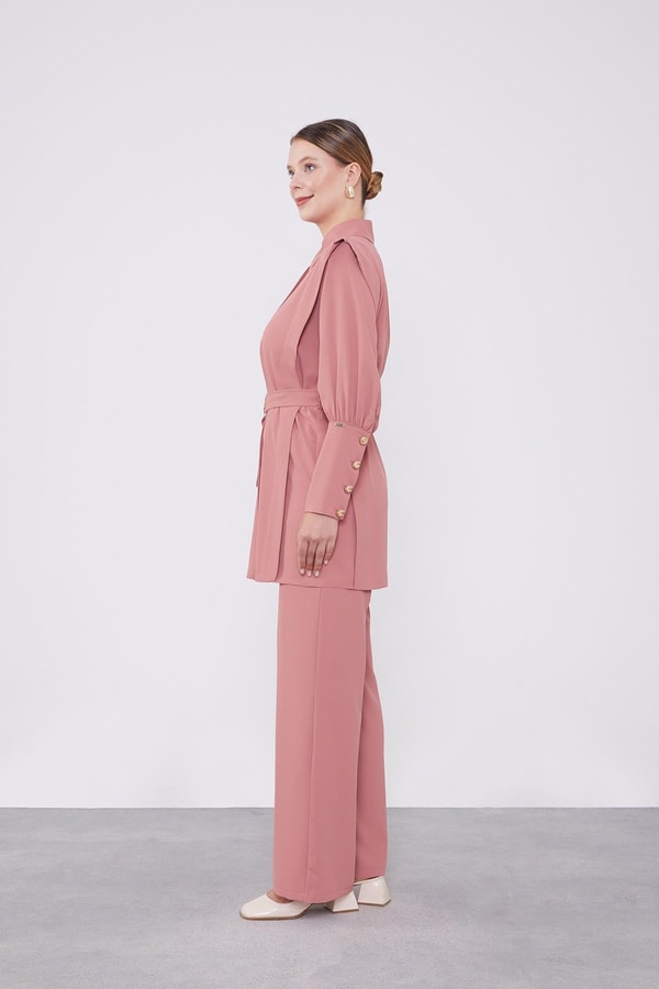 LevidorLevidor Pudra Kemer Detaylı Şifon İkili Takım