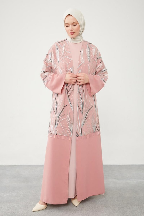 LevidorLevidor Pudra Taş İşlemeli Ferace