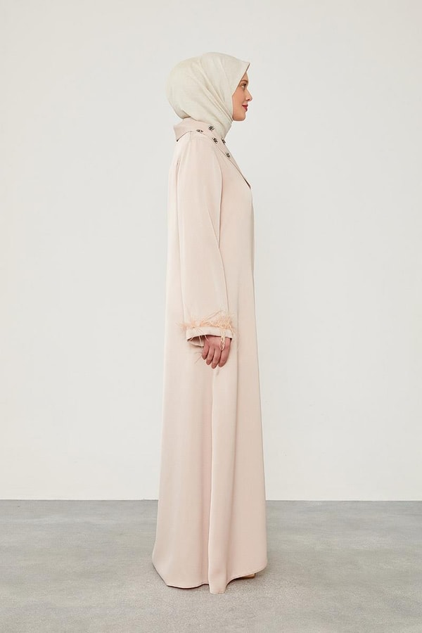 LevidorLevidor Pudra Tüy Detaylı Taş işlemeli Ferace