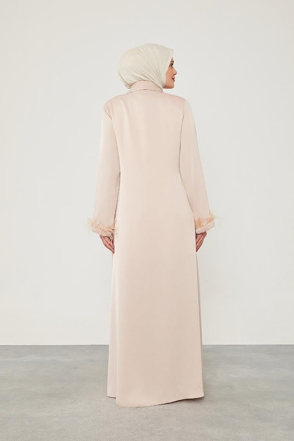 LevidorLevidor Pudra Tüy Detaylı Taş işlemeli Ferace