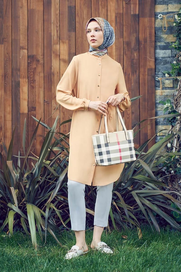 LevidorLevidor Safran Önü Düğmeli Tunik