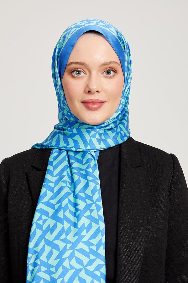 LevidorLevidor Saks Asimetrik Baskılı Angel Şal