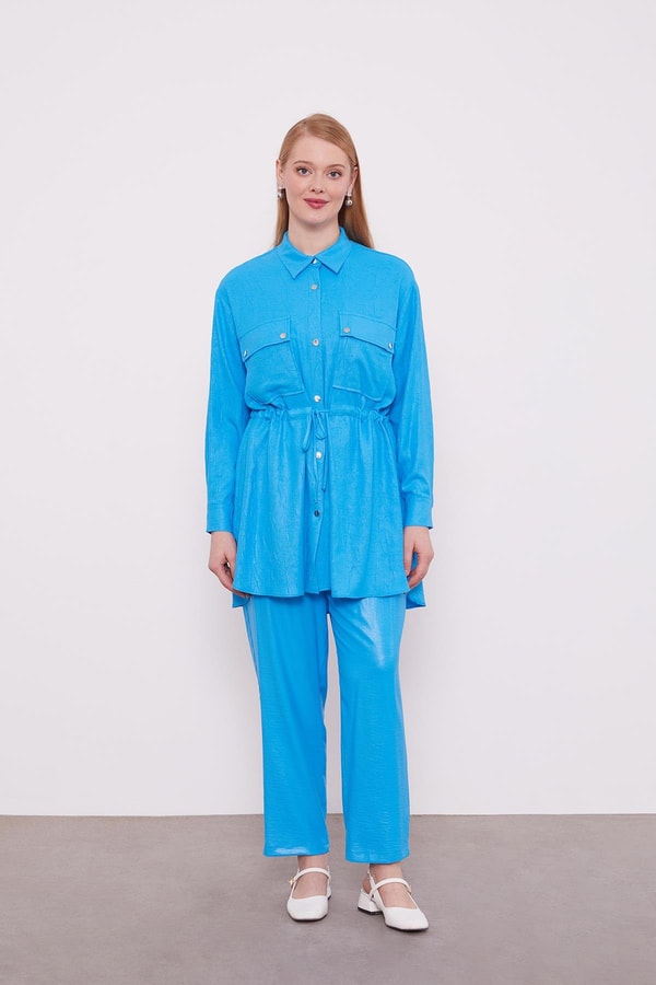 LevidorLevidor Saks Beli Büzgülü Pantolonlu Spor Takım