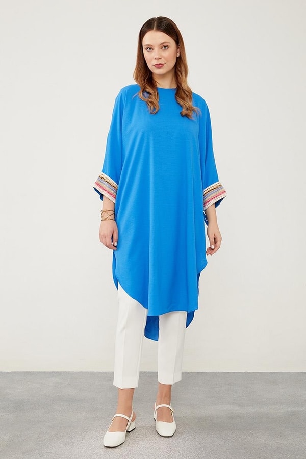 LevidorLevidor Saks Dantel Detaylı Tunik