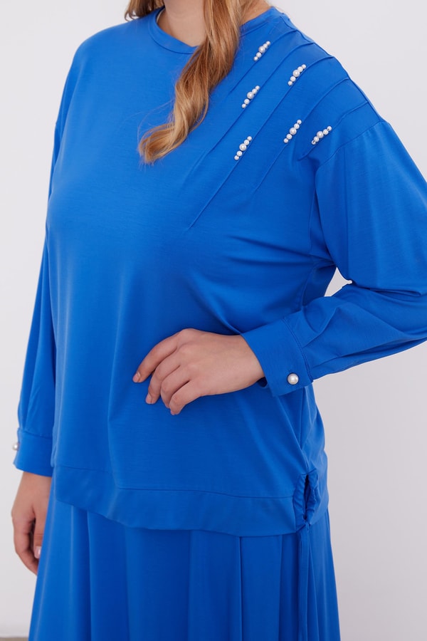 LevidorLevidor Saks İnci Detaylı Etekli Takım