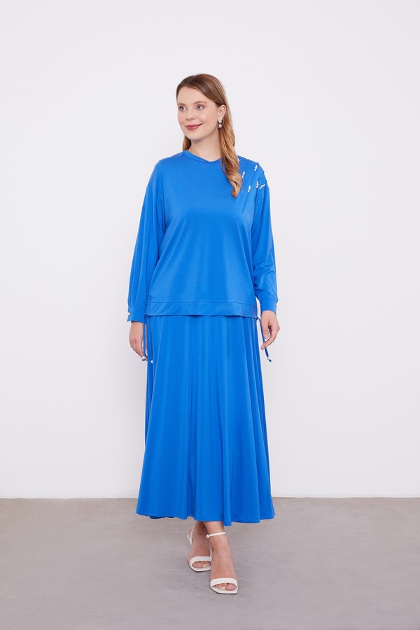 LevidorLevidor Saks İnci Detaylı Etekli Takım