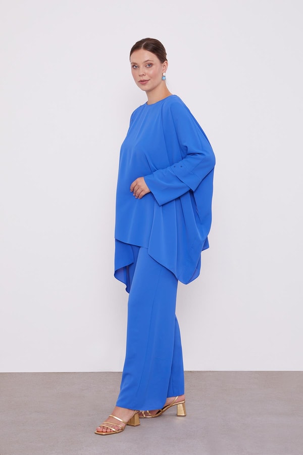 LevidorLevidor Saks Taş İşlemeli Tunik Takım