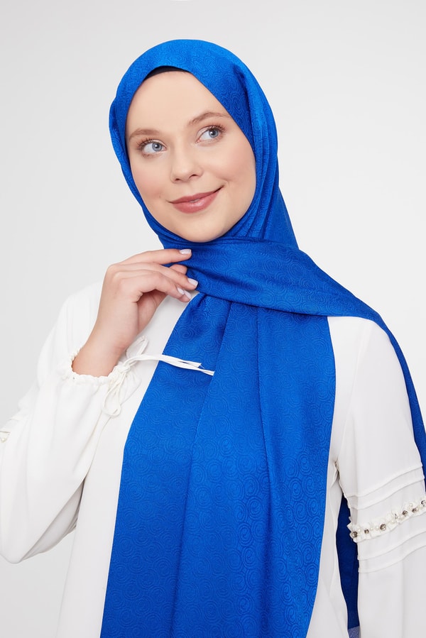 LevidorLevidor Saks Yuvarlak Desen Jakarlı Janjan Şal