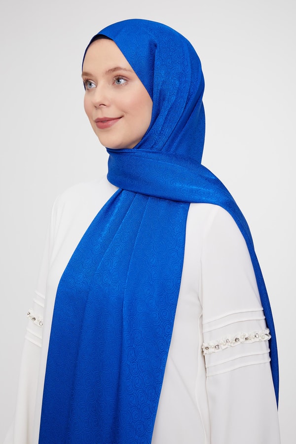 LevidorLevidor Saks Yuvarlak Desen Jakarlı Janjan Şal