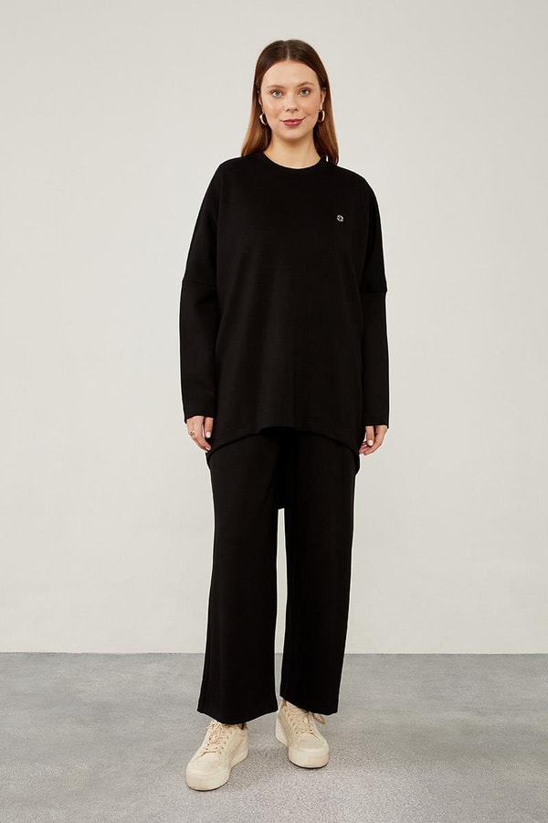 LevidorLevidor Siyah Asimetrik Kesim Tunik