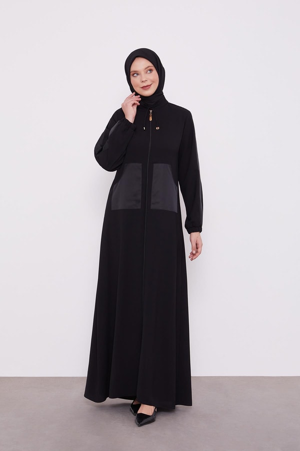 LevidorLevidor Siyah Baskı Detaylı Ferace