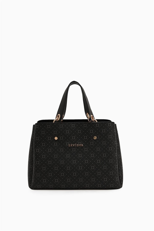 LevidorLevidor Siyah Baskılı Omuz Çantası
