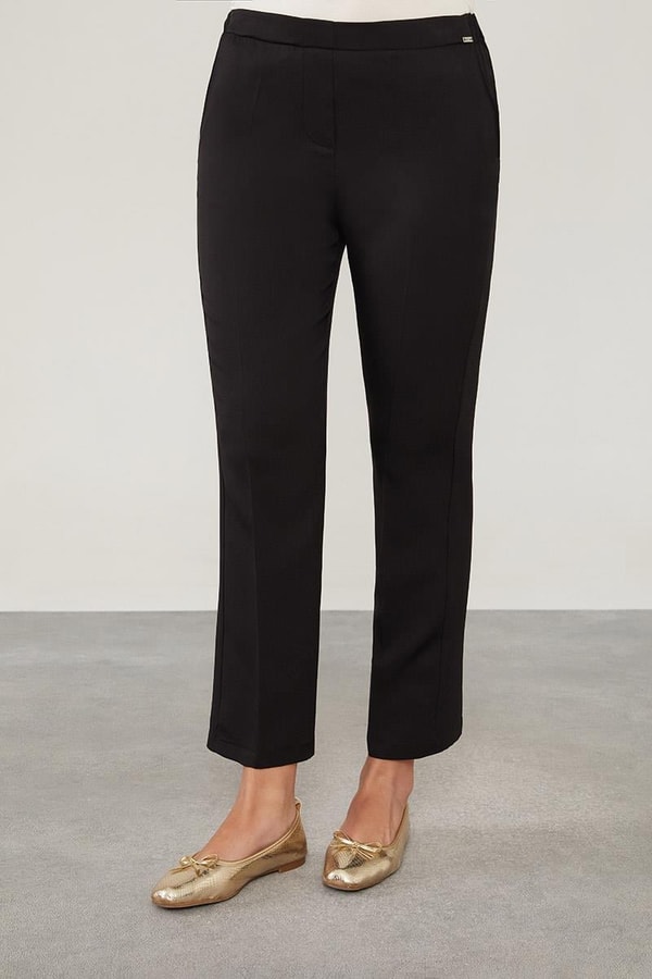 LevidorLevidor Siyah Beli Lastikli Cep Detaylı Pantolon