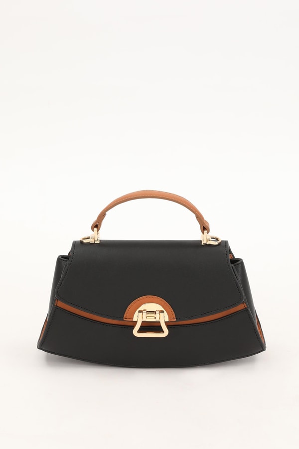 LevidorLevidor Siyah-Camel Oval El Çantası