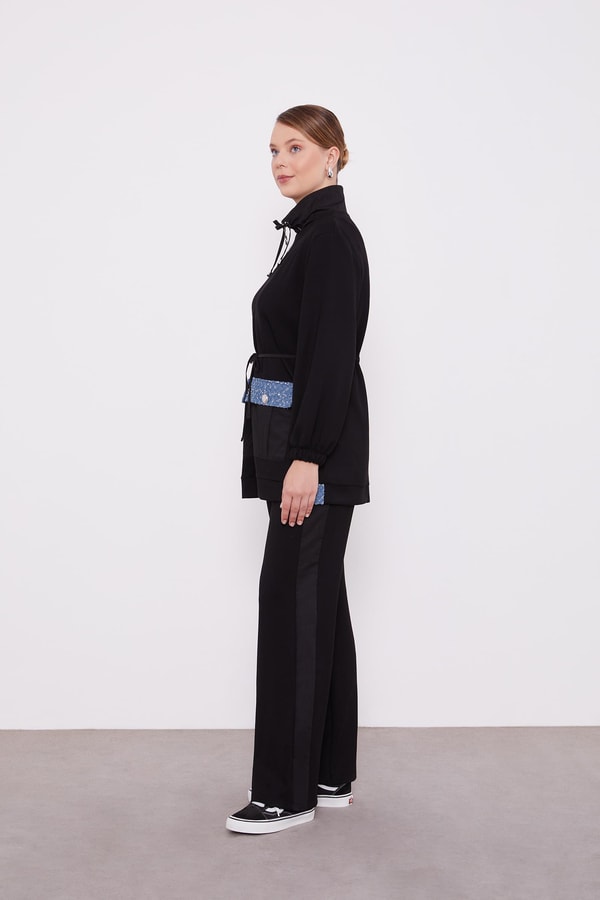 LevidorLevidor Siyah Cebi İşleme Detaylı Ceket Takım