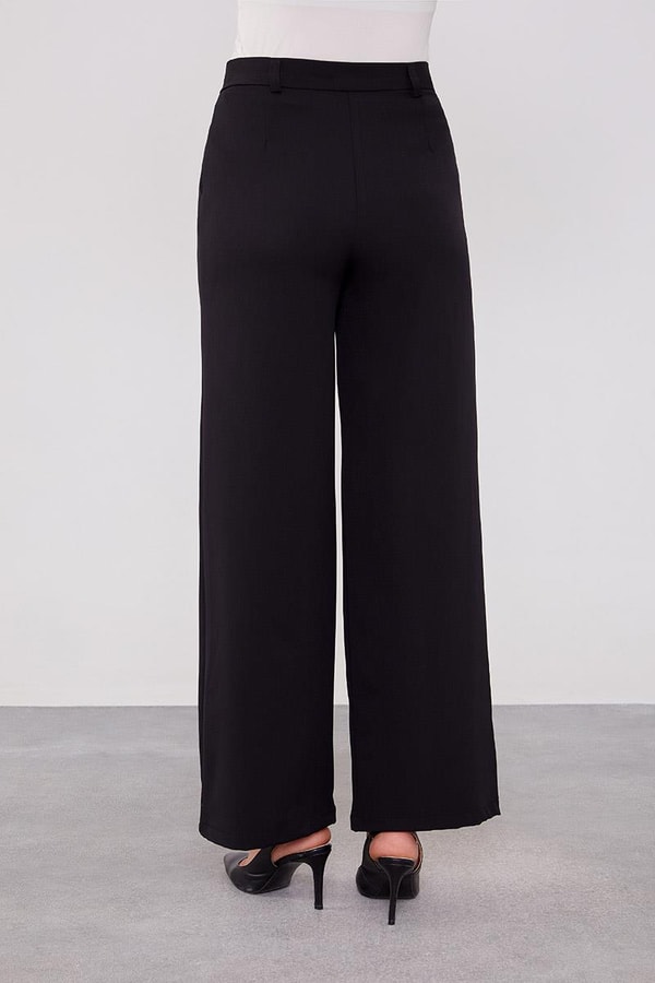 LevidorLevidor Siyah Gizli Düğmeli Kumaş Pantolon