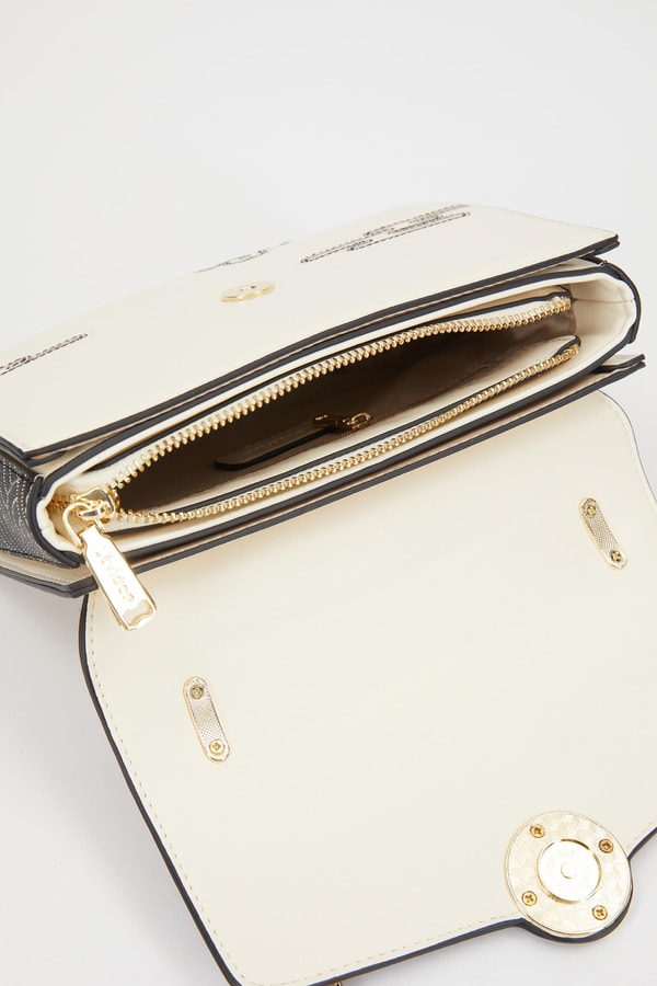 LevidorLevidor Siyah Kabartma Desen Omuz Çantası