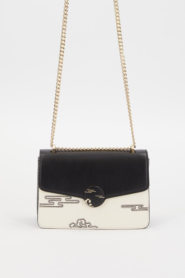 LevidorLevidor Siyah Kabartma Desen Omuz Çantası