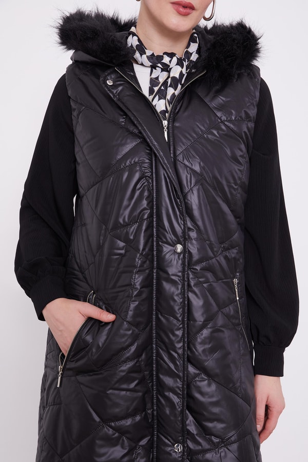 LevidorLevidor Siyah Kapitone Şişme Yelek