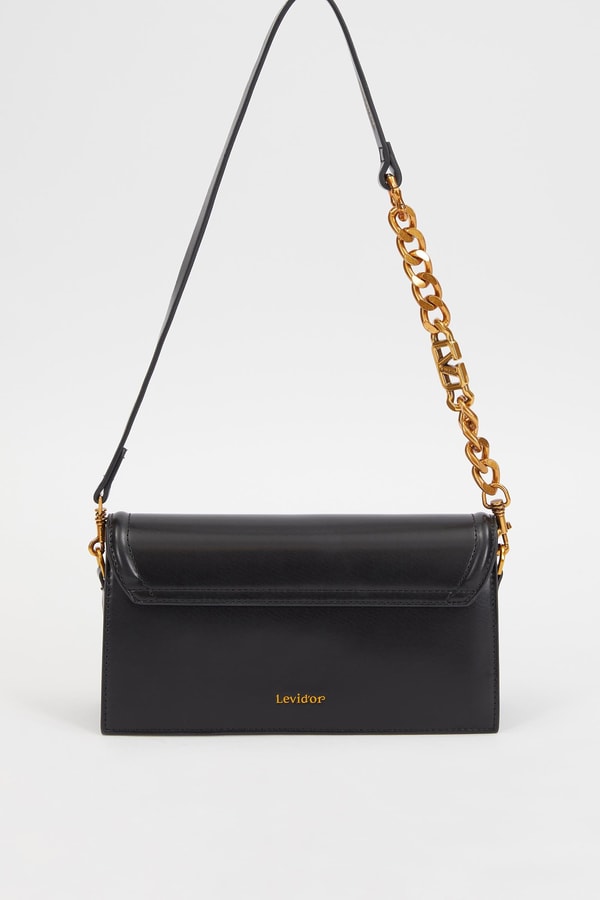 LevidorLevidor Siyah Kare Kilit Detaylı Omuz Çantası