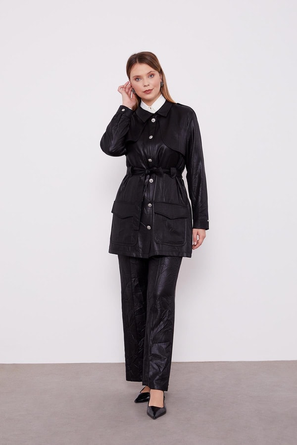 LevidorLevidor Siyah Kraş Kumaş İkili Takım