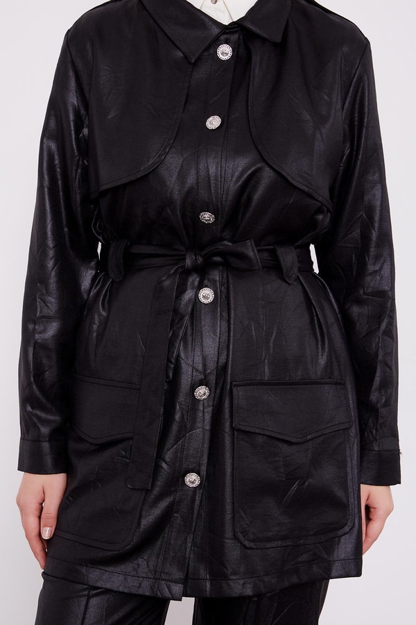 LevidorLevidor Siyah Kraş Kumaş İkili Takım