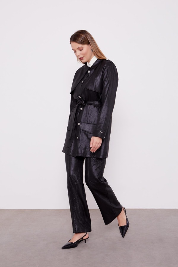 LevidorLevidor Siyah Kraş Kumaş İkili Takım