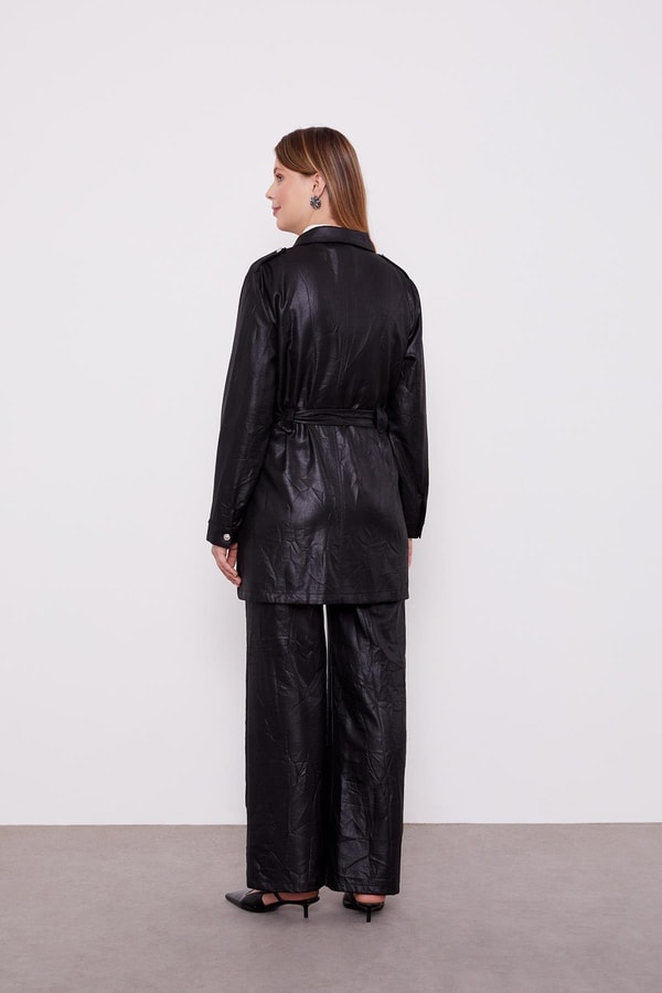 LevidorLevidor Siyah Kraş Kumaş İkili Takım