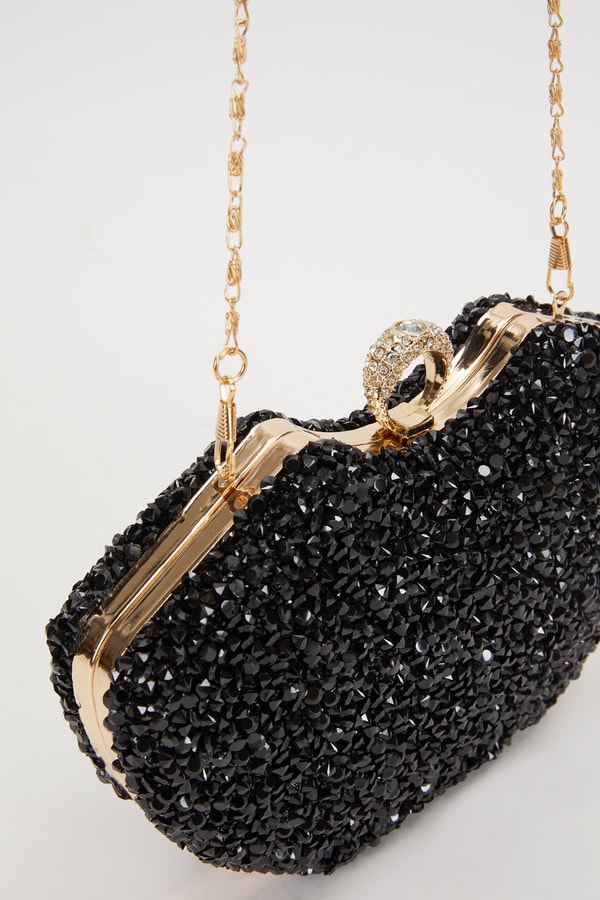 LevidorLevidor Siyah Metal Askılı Abiye Çanta