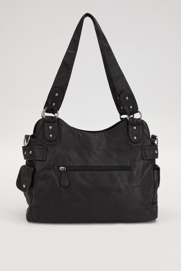 LevidorLevidor Siyah Örgü Detaylı Omuz Çantası