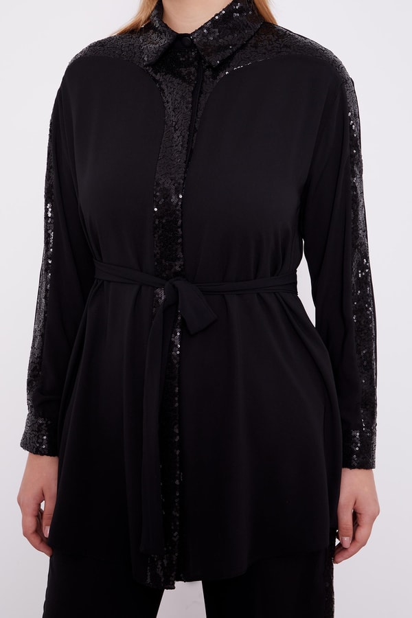 LevidorLevidor Siyah Payet Detaylı İkili Takım