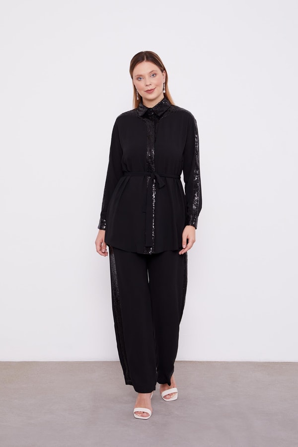 LevidorLevidor Siyah Payet Detaylı İkili Takım