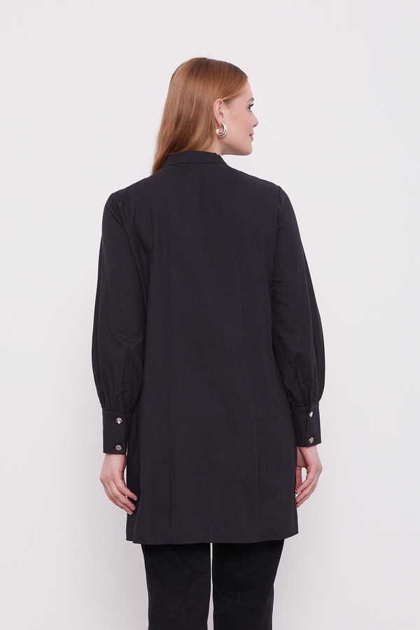 LevidorLevidor Siyah Piliseli Melanj Gömlek