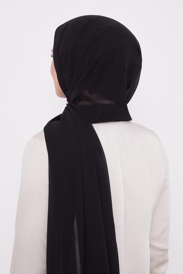 LevidorLevidor Siyah Pratik Boneli Şifon Şal
