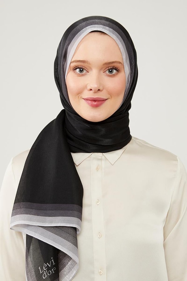 LevidorLevidor Siyah Renk Geçişli Kehribar Şal