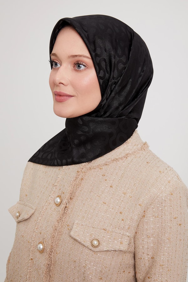 LevidorLevidor Siyah S Desen Krstal Jakar Eşarp