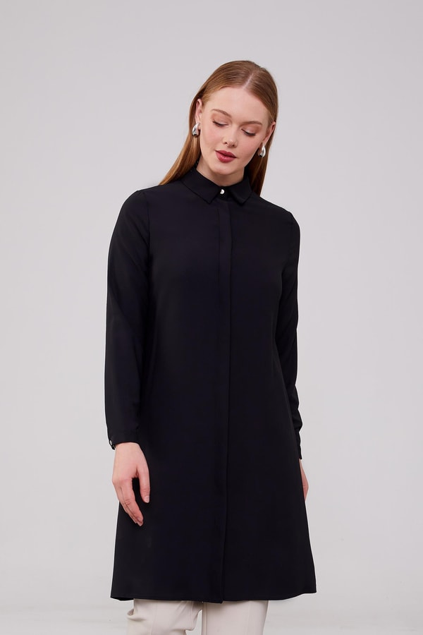 LevidorLevidor Siyah Şifon Tunik