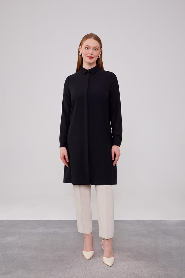 LevidorLevidor Siyah Şifon Tunik