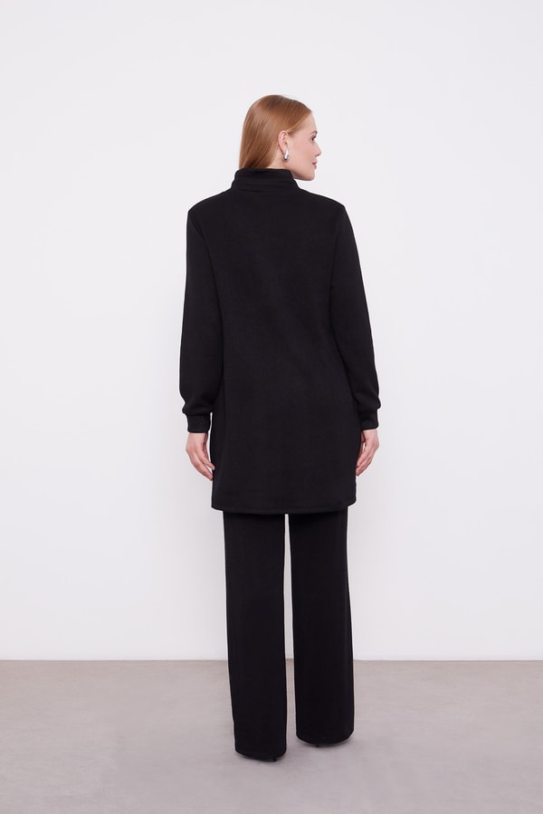 LevidorLevidor Siyah Simli Kaşmiş Kumaş İkili Takım